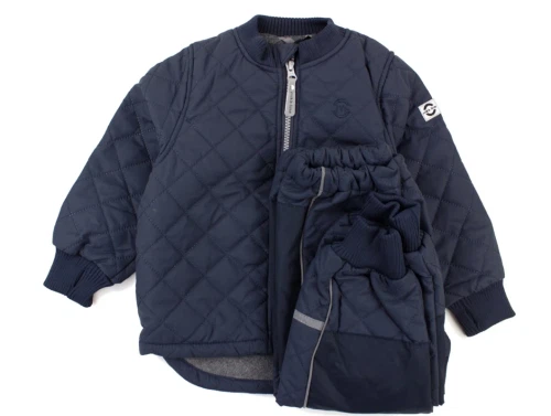 Mikk-line mørkeblå termosæt med fleecefoer